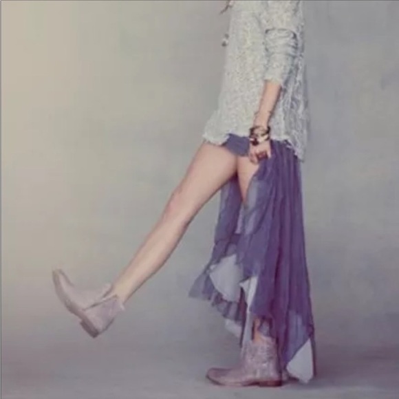 SUPER RARE Free People Intimately Free Sheer Boho Raw Tulle Maxi Dress Size XS - Picture 3 of 9